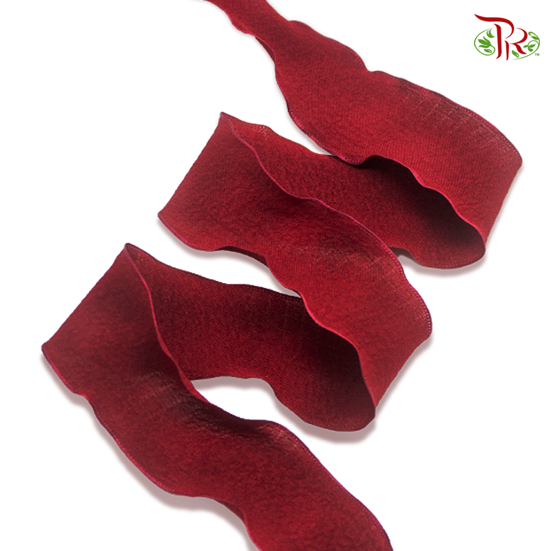 FRB097#9 Maroon - Fabric Ribbon - Pudu Ria Florist
