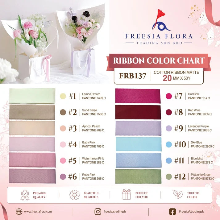 FRB137 Cotton Matte Ribbon (20MM*50Y)