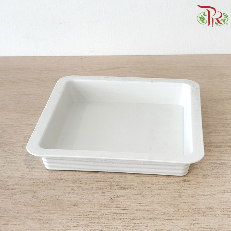 Felton Square Pot Saucer (FBL-250) (With Size & Color Options)