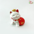 Fortune Cat Ornament Asst - Money Bag《钱袋》