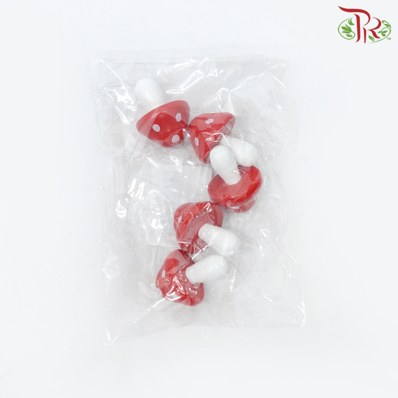 Gardening Miniature - Red Mushrooms《红色蘑菇》(5 Units)