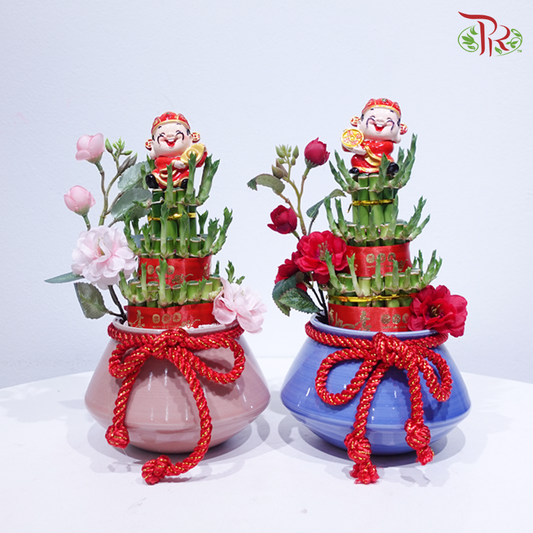 【CNY 2026】 Golden Wealth Horse《金马招财》(With Pot Color Option)