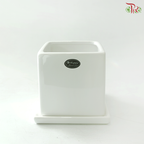 HCZ-164W Square White Pot