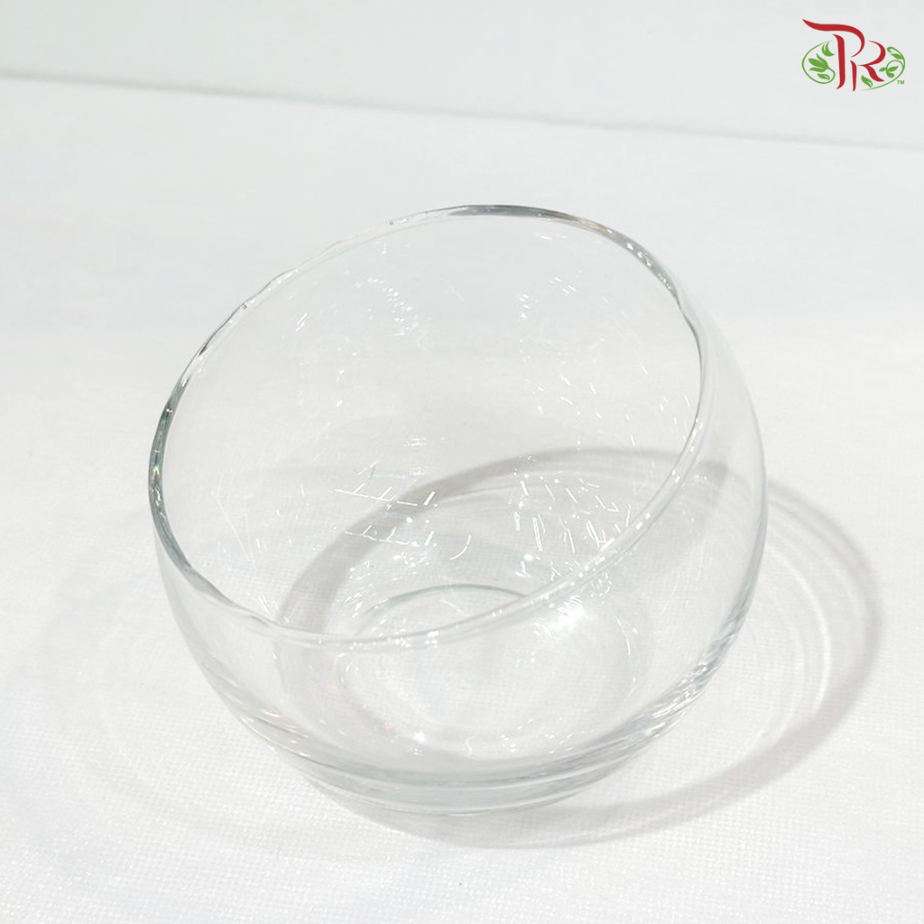 HF15/48 - Round Ball With a Slanted Crackled Opening (YSHF15)