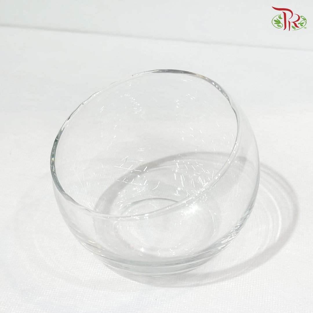 HF15/48 - Round Ball With a Slanted Crackled Opening (YSHF15)