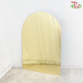 Acrylic Mirror in Half Moon Shape - Gold