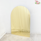 Acrylic Mirror in Half Moon Shape - Gold