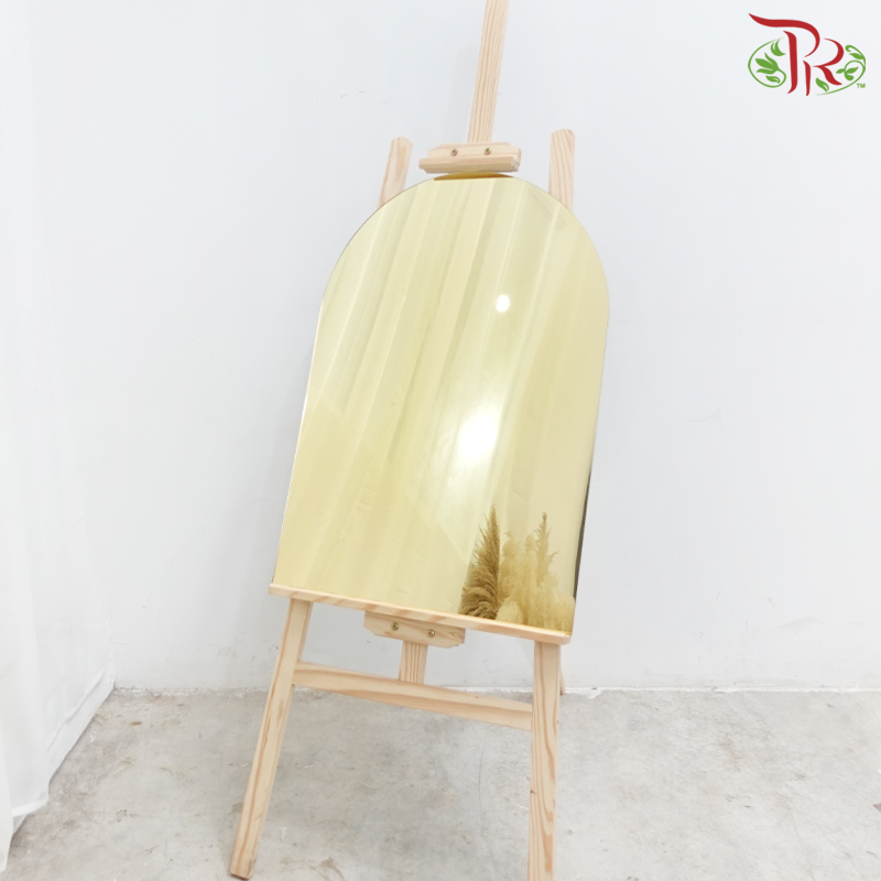 Acrylic Mirror in Half Moon Shape - Gold (FBA091#2)