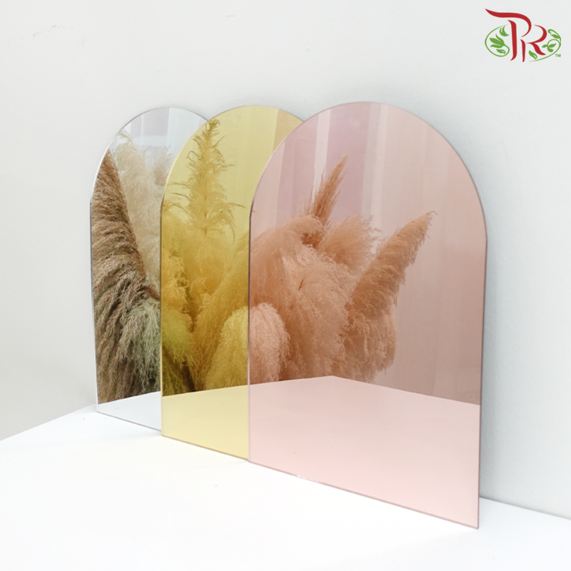 Acrylic Mirror in Half Round Shape (FBA097) (With Color Options)