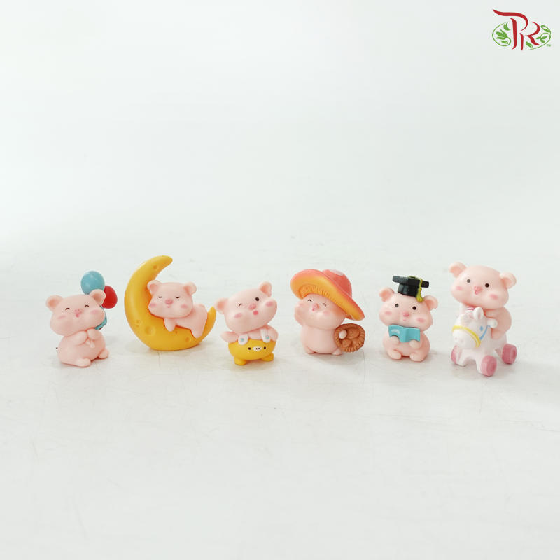Happy Piglet Ornaments (6 Units)