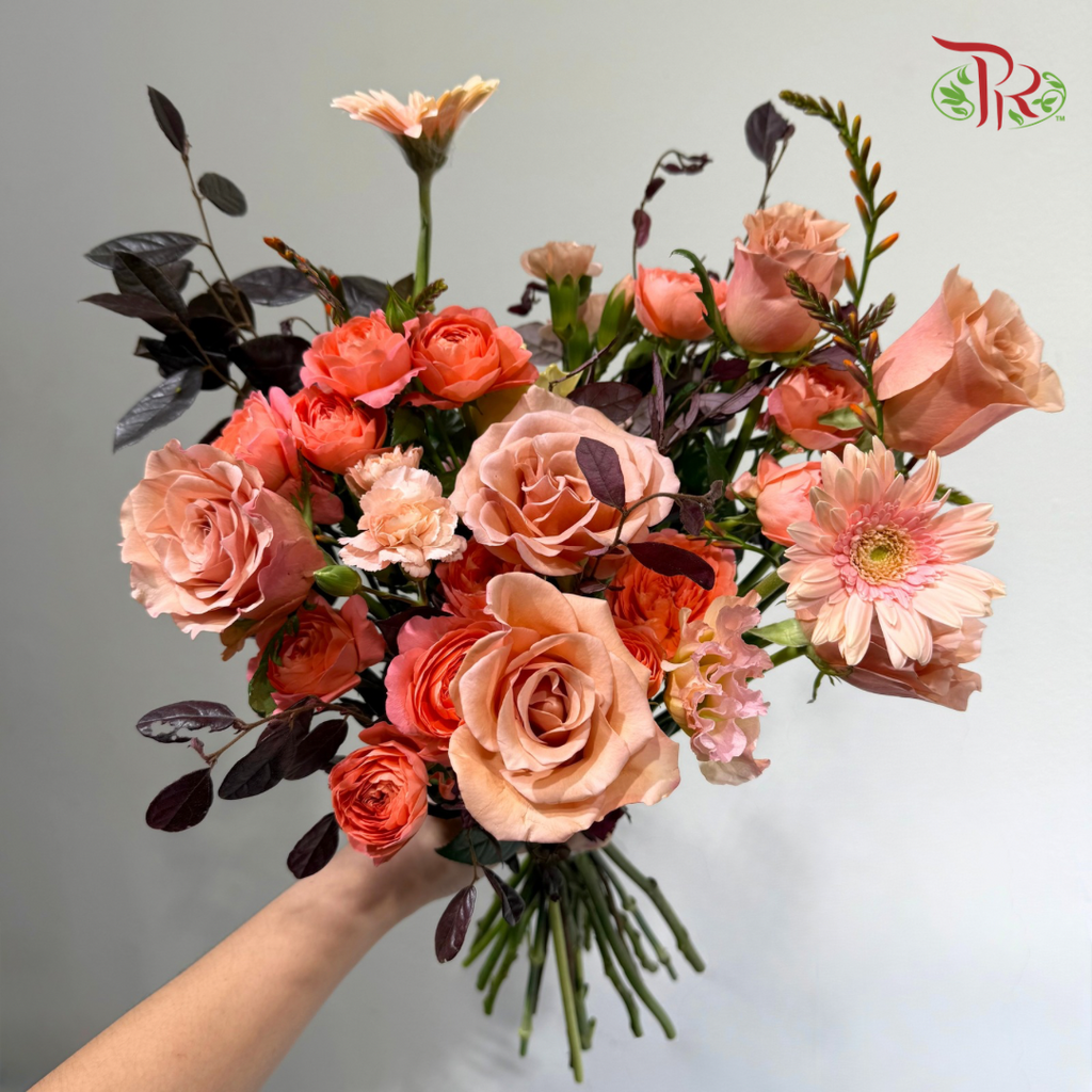 Signature Weekly Flower Bunch - Cappuccino Sunset Bliss (Big Bunch)