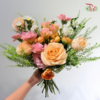 Signature Weekly Flower Bunch - Apricot Sugar Romance (Medium Bunch)