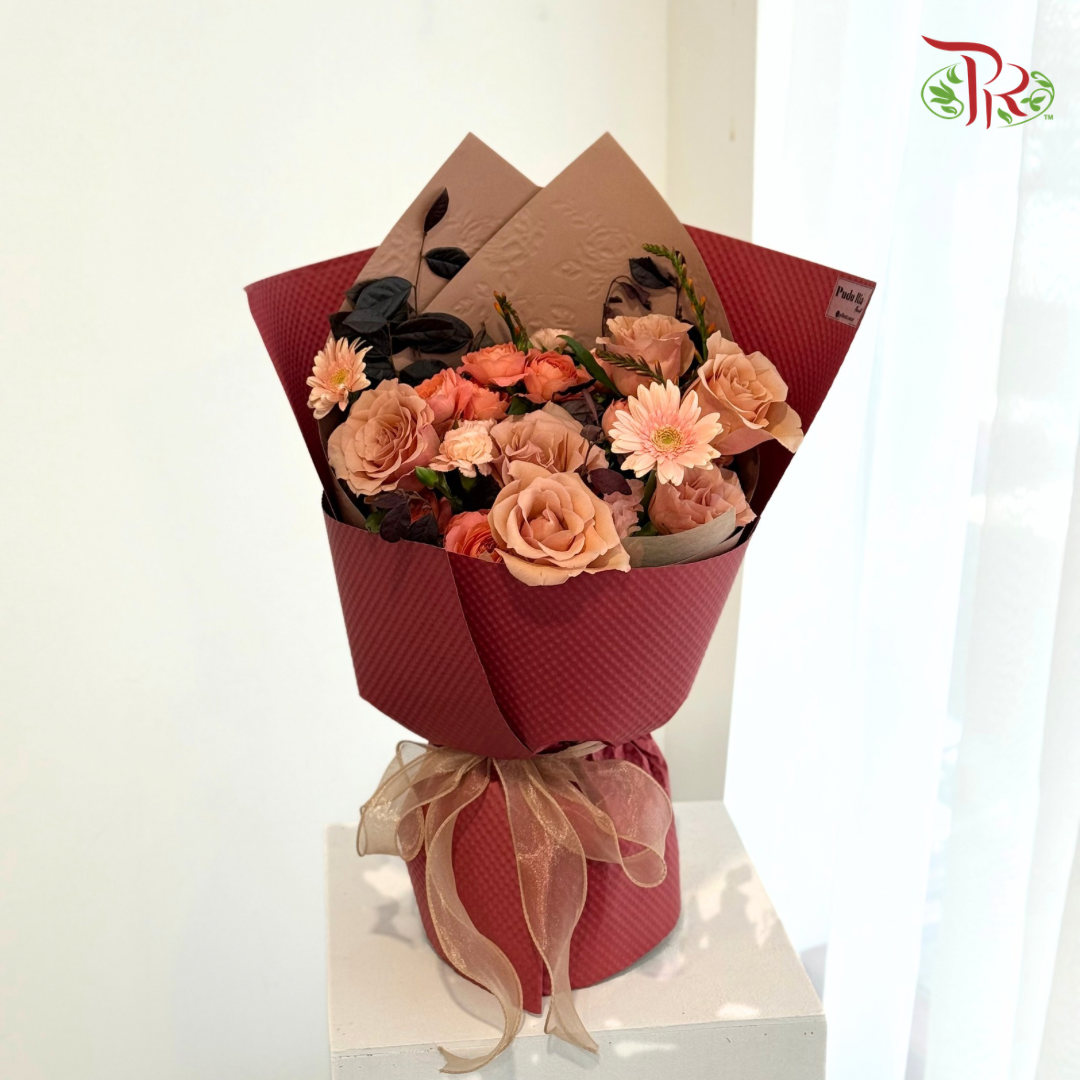 Signature Weekly Flower Bunch - Cappuccino Sunset Bliss (Big Bunch)