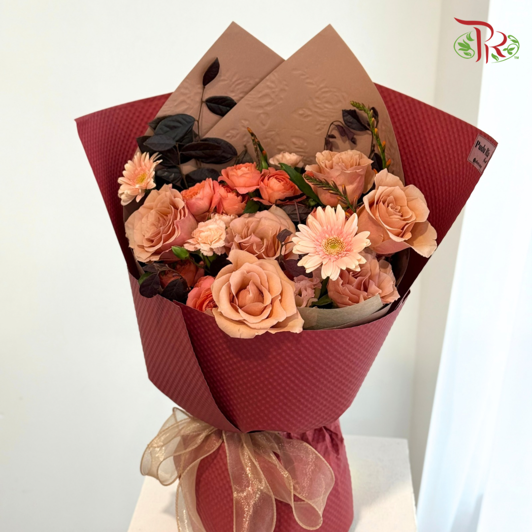 Signature Weekly Flower Bunch - Cappuccino Sunset Bliss (Big Bunch)