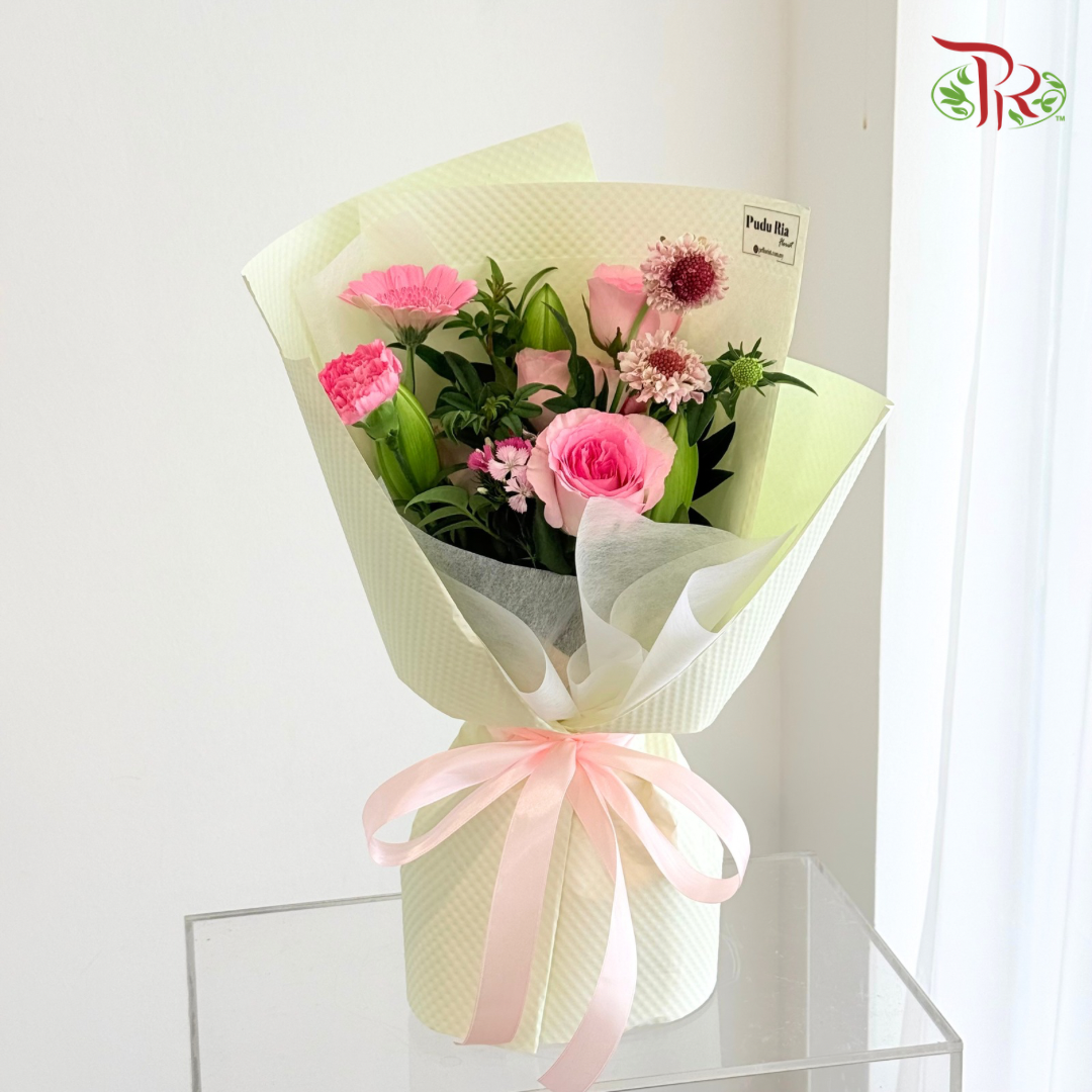 Signature Weekly Flower Bunch - Pink Petal Crush (Medium Bunch)