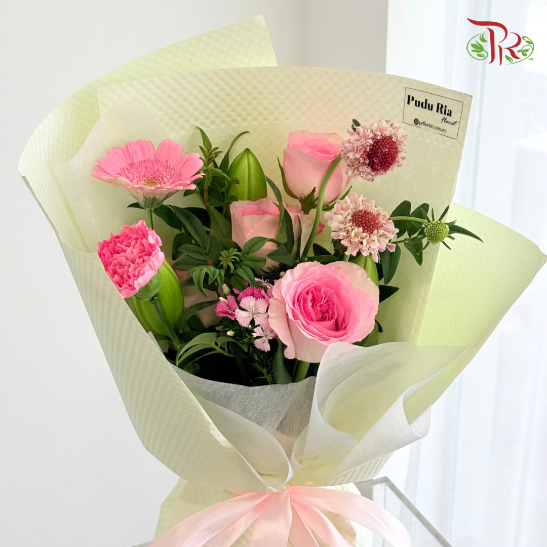 Signature Weekly Flower Bunch - Pink Petal Crush (Medium Bunch)