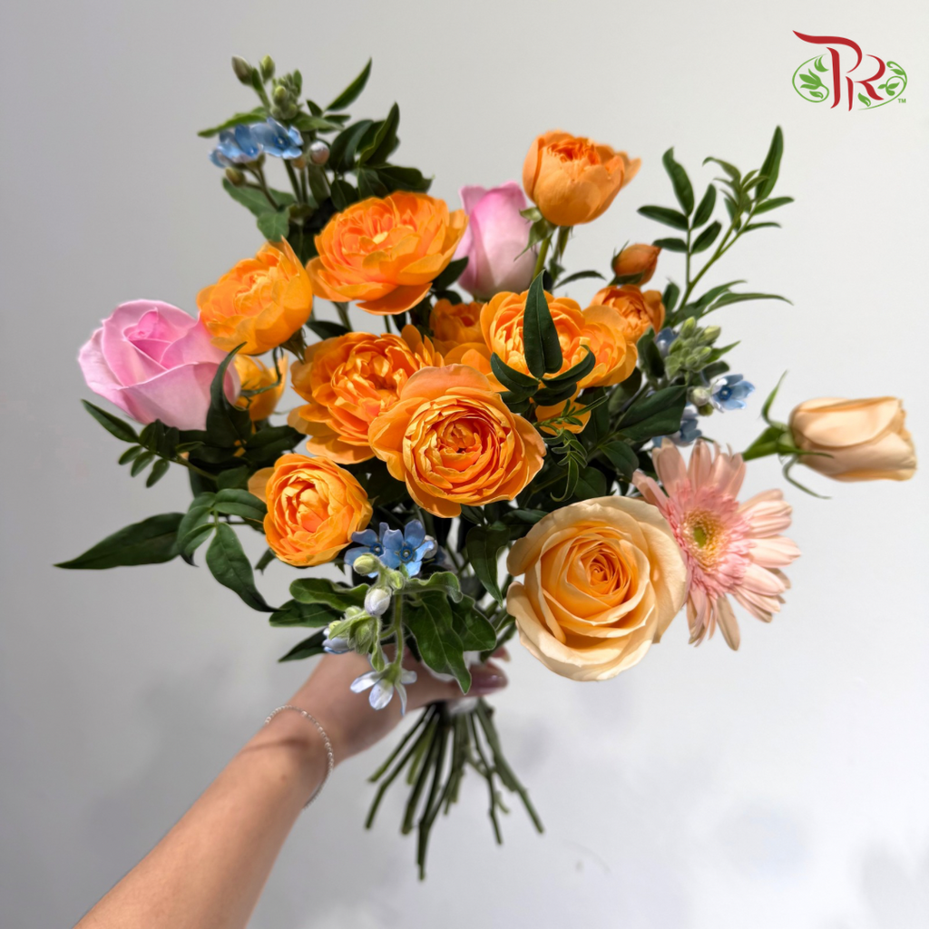 Signature Weekly Flower Bunch - Tangerine Blush Dream (Medium Bunch)