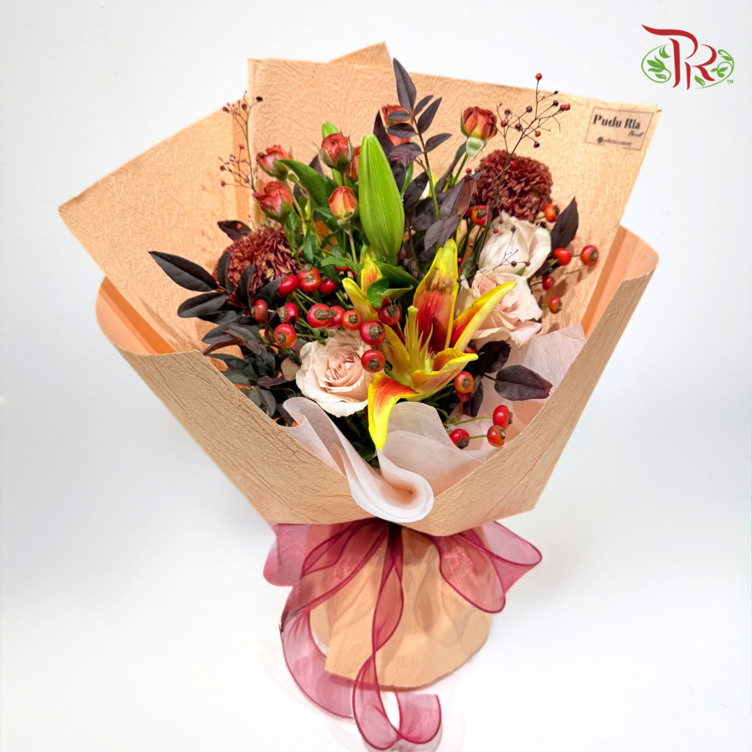 Signature Weekly Flower Bunch - Rustic Autumn Glow (Medium Bunch)