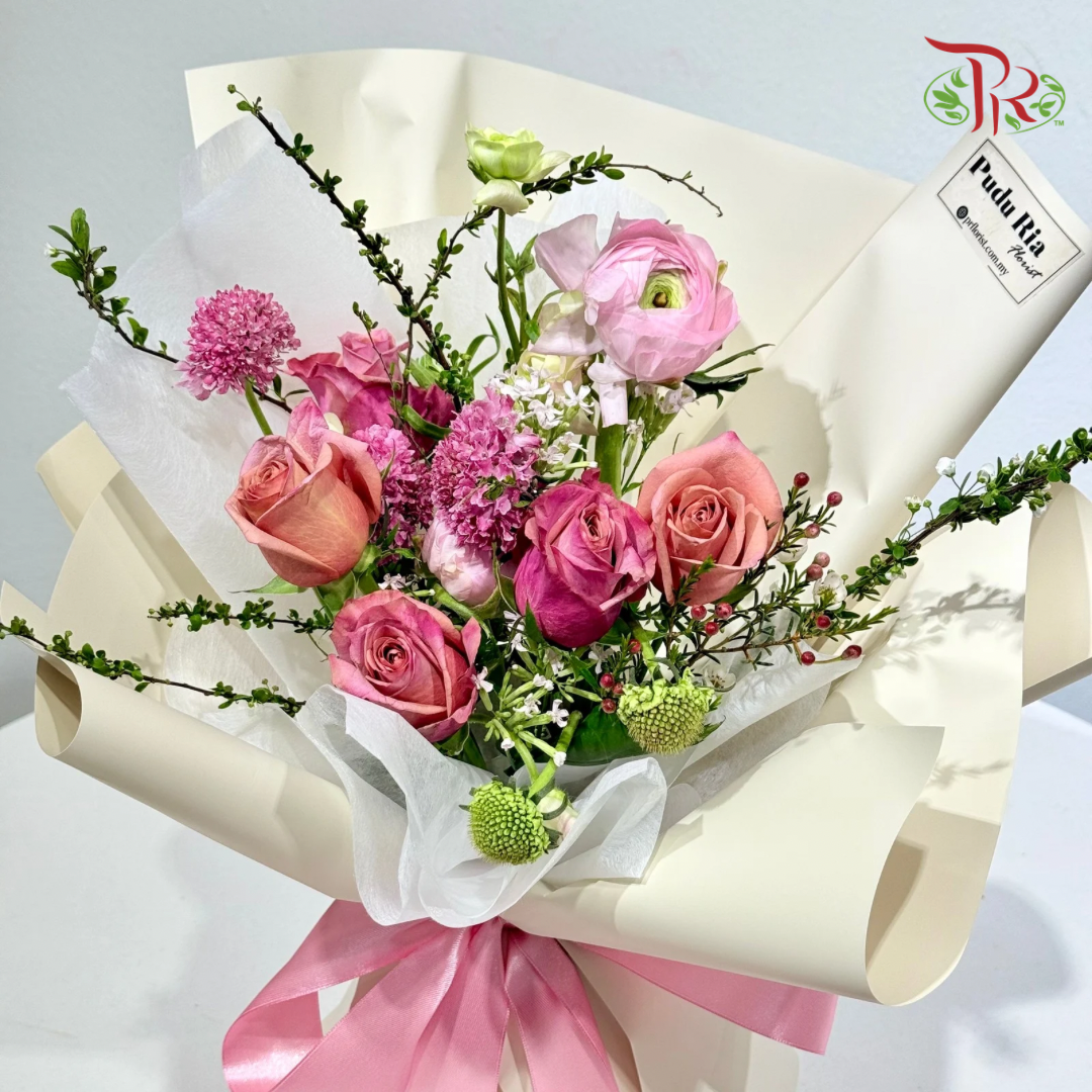 Signature Weekly Flower Bunch - Rosé Aura (Medium Bunch)