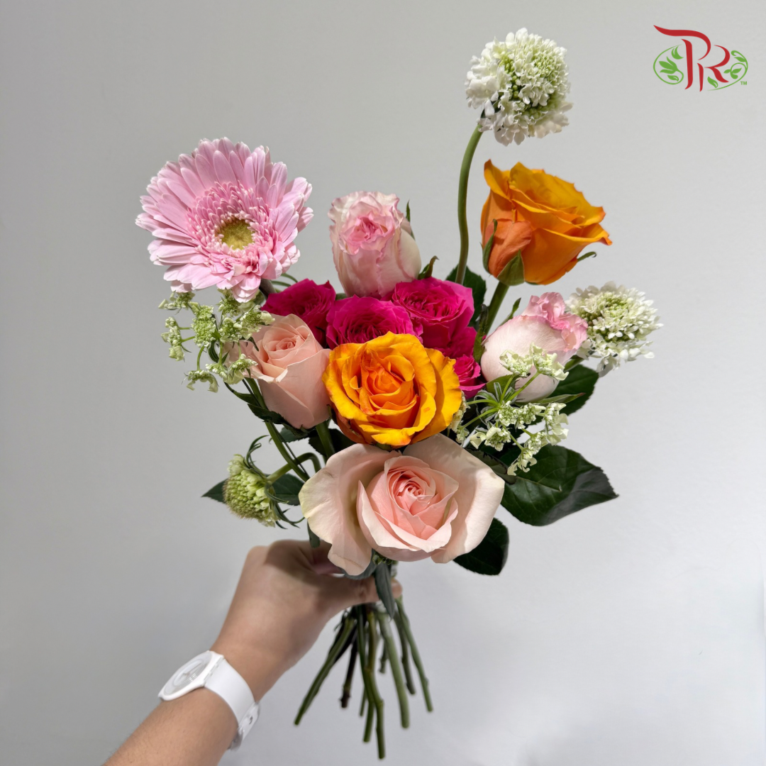 Signature Weekly Flower Bunch - Golden Blush Sunset  (Medium Bunch)