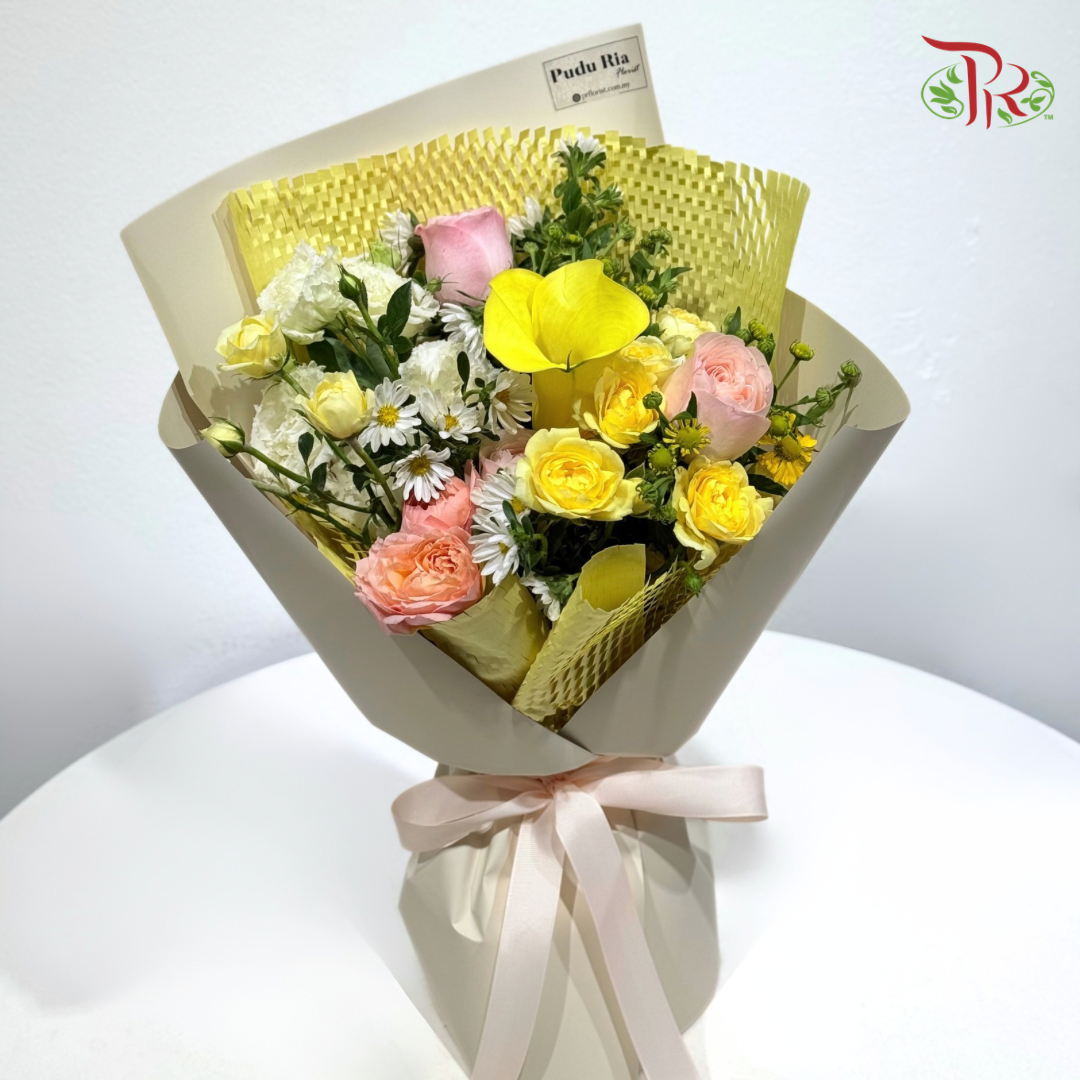 Signature Weekly Flower Bunch - Champagne Sunrise (Medium Bunch)