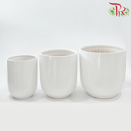 JBC-001 White Pot (JBC001) (With Size Options)