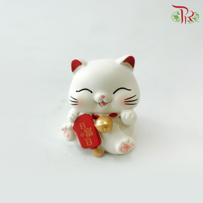 Lucky Cat Figurine Asst - Get Richer Day by Day《日富一日》
