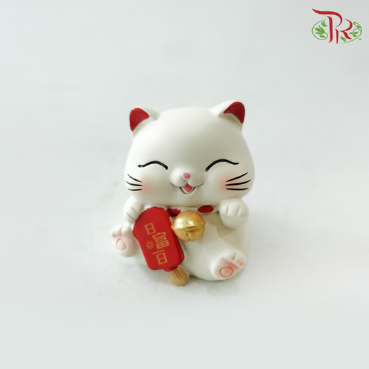 Lucky Cat Figurine Asst - Get Richer Day by Day《日富一日》