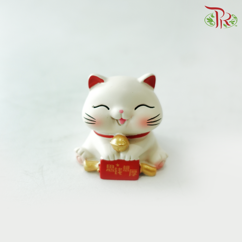 Lucky Cat Figurine Asst - Thoughts and Money《思想钱厚》