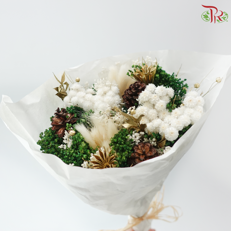 Xmas Dry Mix Bouquet - White Christmas Whisper