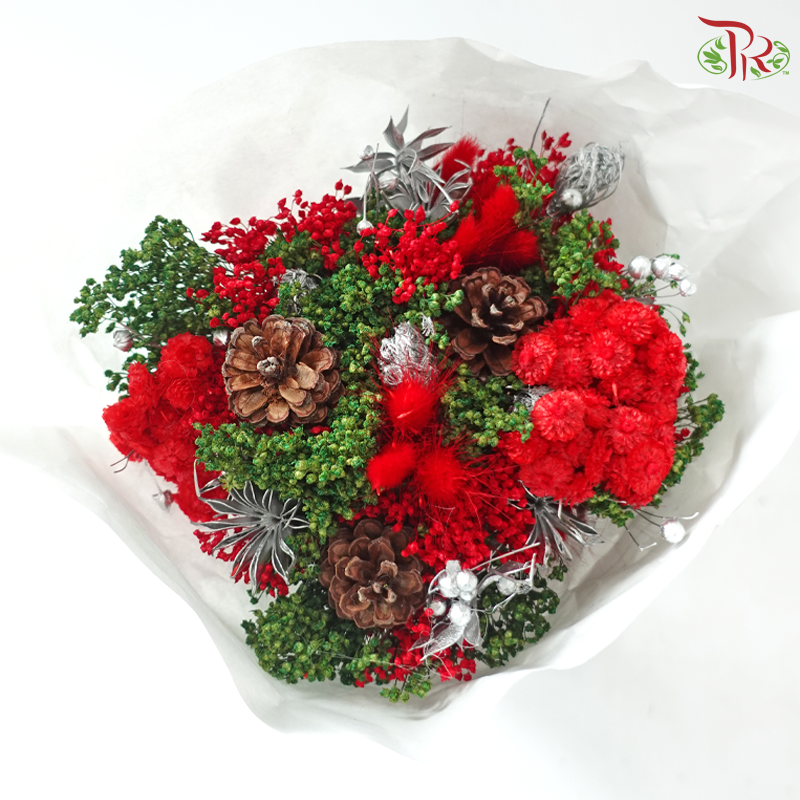 Xmas Dry Mix Bouquet - Santa’s Woodland Cone