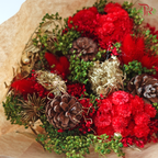 Xmas Dry Mix Bouquet - Festive Crimson Sparkle