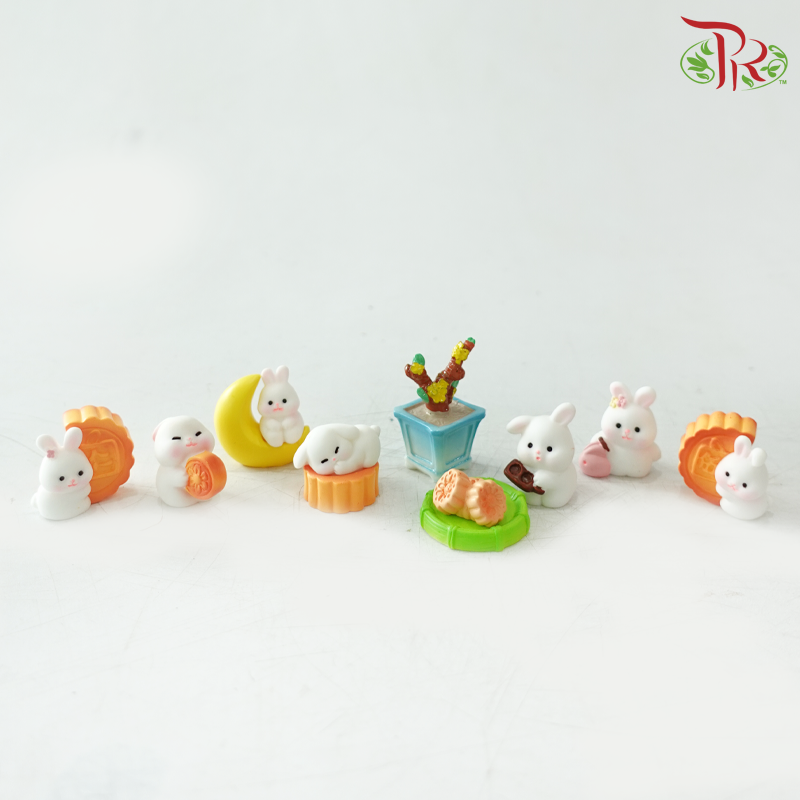 Mooncake Mid-Autumn Bunny Set Ornaments - 10PCS