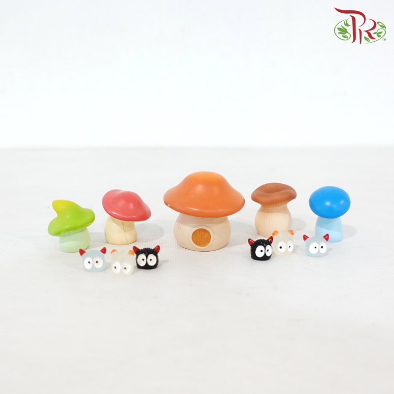 Gardening Miniature - Mushroom Cottage (11 PCS Per Pack)