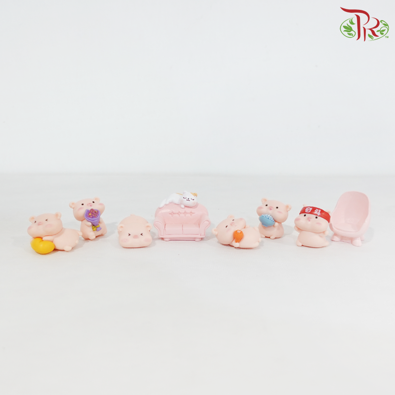 Gardening Miniature - Never Give Up Piggy (6 PCS Per Pack)
