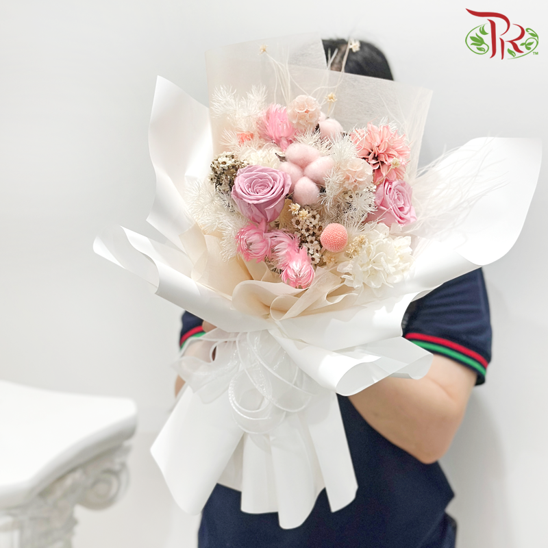 Be My Lady - Dried & Preserved Flower Bouquet (S-M Size)