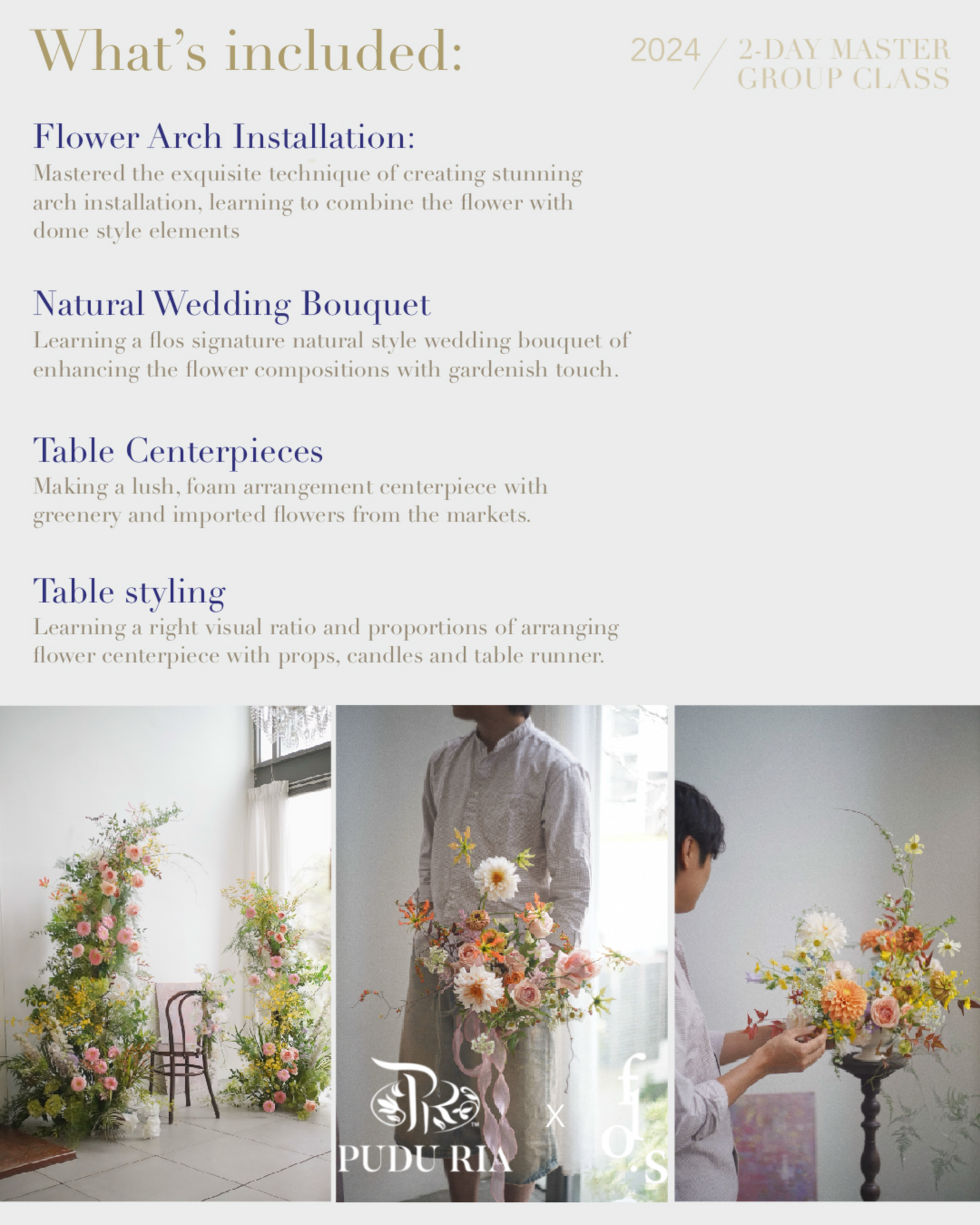 KL Class-【Flos. Cotidie】 2-Day Wedding Group Class