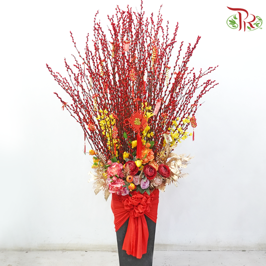 Spring of Prosperity《繁荣之春》(Random Choose Pussy Willow Colour, Floral Design & CNY Ornaments)