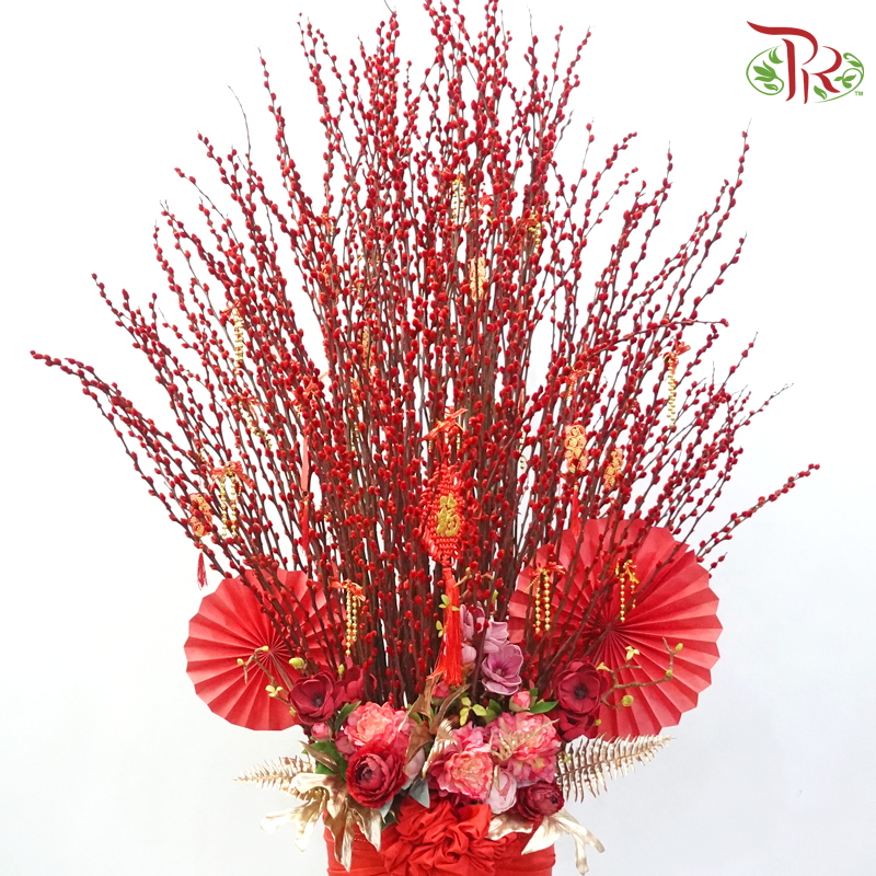 Blossoms of Blessing《祝福之花》(Random Choose Pussy Willow Colour, Floral Design & CNY Ornaments)