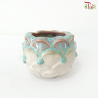 QL-356-412 + 414 + 425 - Painted Blue & Pink Pot