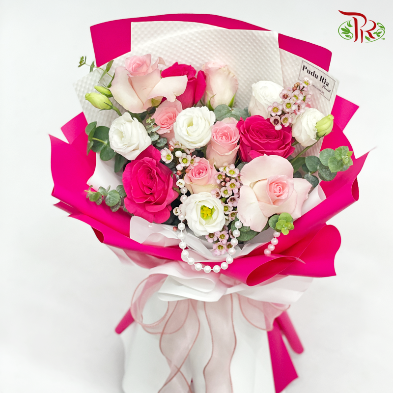 Qi Xi Bouquet- Barbie Theme (M size) - Pudu Ria Florist