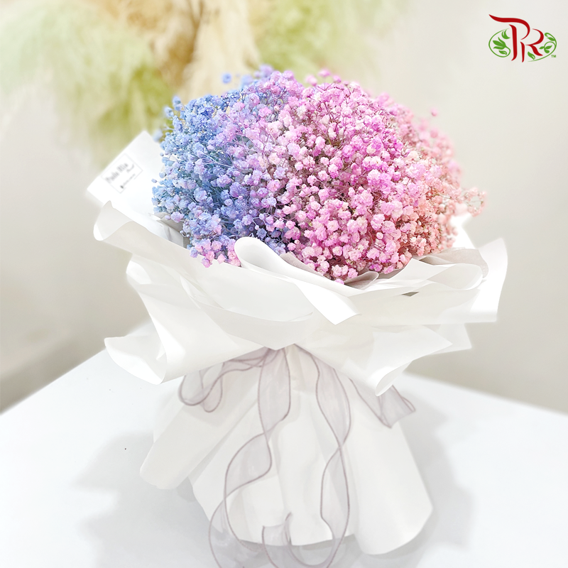 Qi Xi Bouquet- Sweet Coloured Baby's Breath (M size) - Pudu Ria Florist