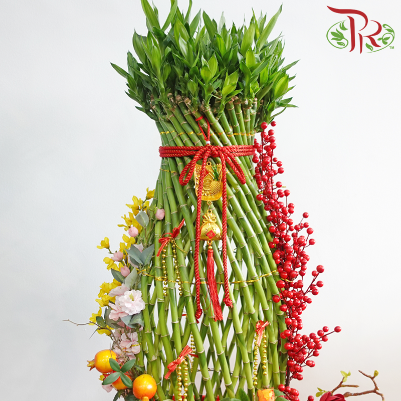 CNY Guci Bamboo Arrangement (Random Choose Design & CNY Ornaments)