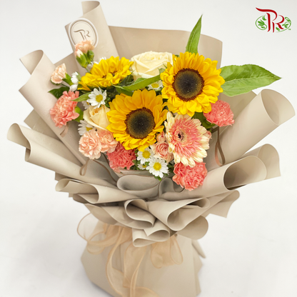 Sunflower Bouquet With Gerbera (M size) - Pudu Ria Florist
