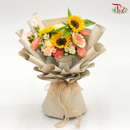 Sunflower Bouquet With Gerbera (M size) - Pudu Ria Florist