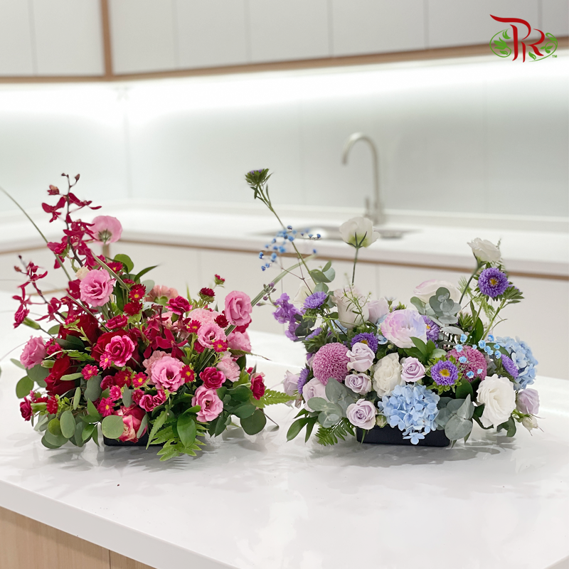 Table Arrangement in Medium size- double sided (4 colours option) - Pudu Ria Florist