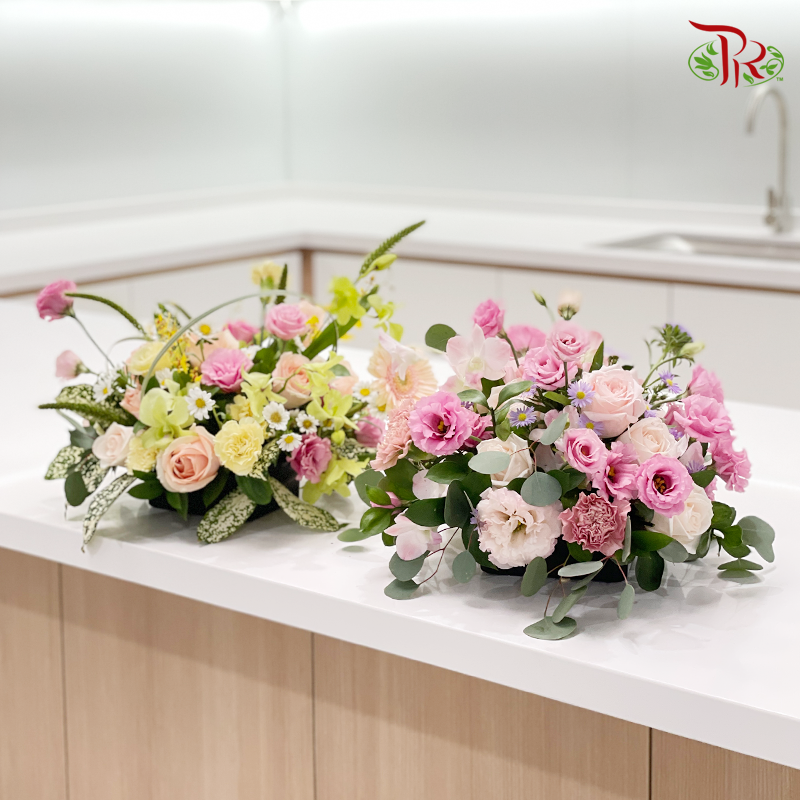 Table Arrangement in Medium size- double sided (4 colours option) - Pudu Ria Florist