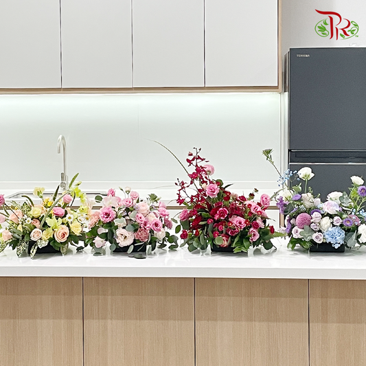 Table Arrangement in Medium size- double sided (4 colours option) - Pudu Ria Florist