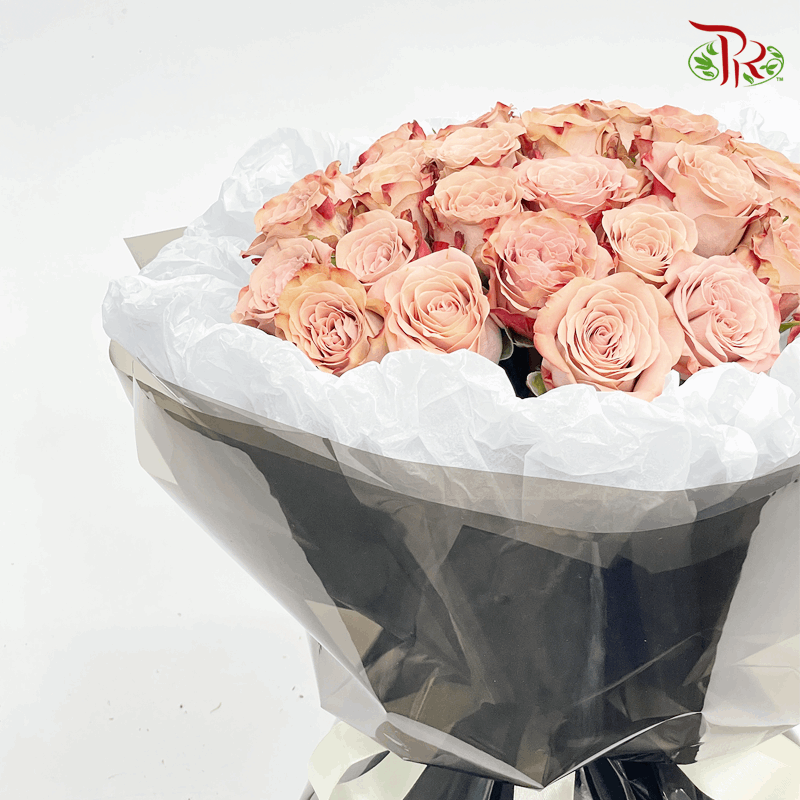 Cappuccino Rose Bouquet- 30 stems (M size)