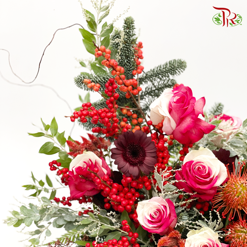 Premium Cut Flower Christmas Gift Pot (L size) - Pudu Ria Florist
